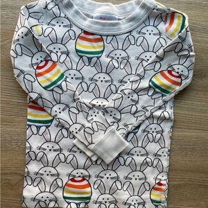 Hanna Andersson Rainbow Bunny Kids Pajama Set 3T